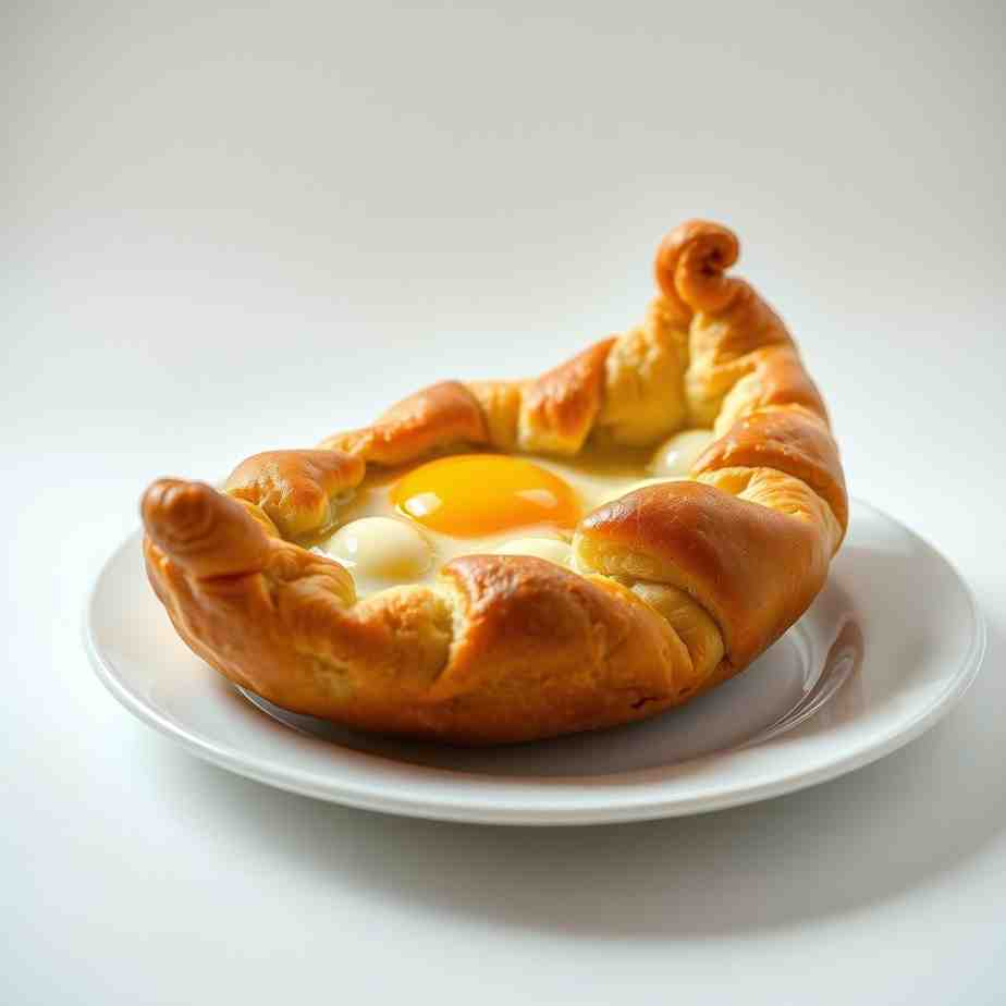 Adjarian Khachapuri - Georgian Cheese Boat